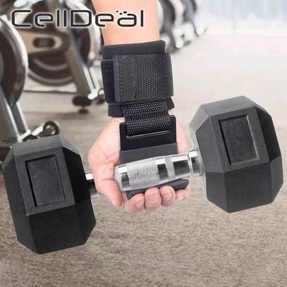 Weight lifting hook grip with strap image 2