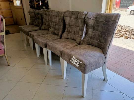 Grey tufted dining chairs for sale in Kenya image 2