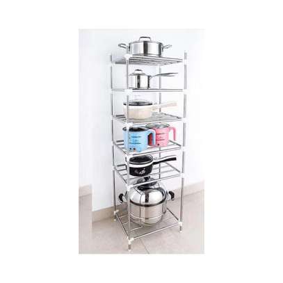 Generic 6 Layer Stainless Steel Pot Rack image 1