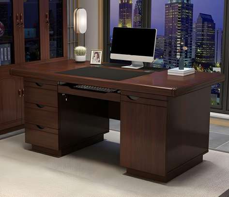 Office Desk: 1200mm Dark Mahogany Staff Desk image 1