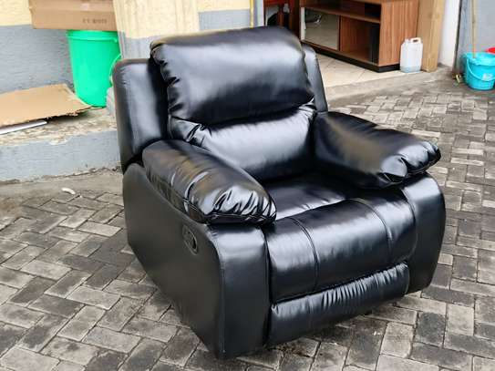 Leather Recliner Single Sofa Coach image 8