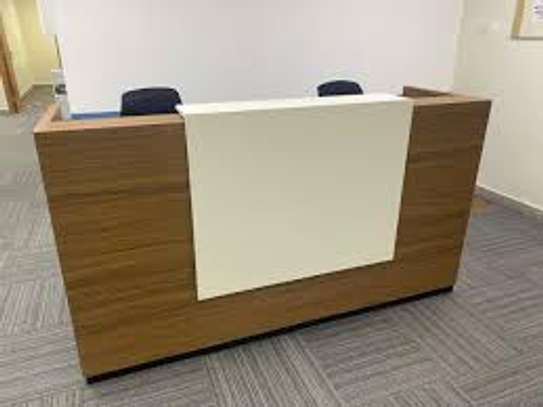 1.4 M Wooden Reception Desk With Drawers image 8