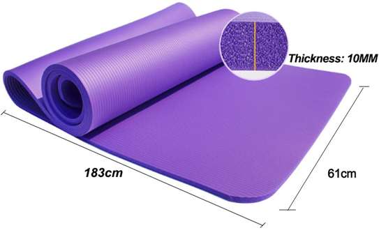 Non-Slip Thick Pad Fitness Pilates Mat for Outdoor Gym Exercise Fitness image 1