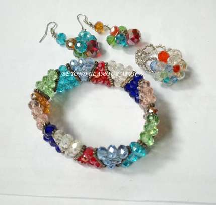 women's Multi color Crystal Jewelry set image 1