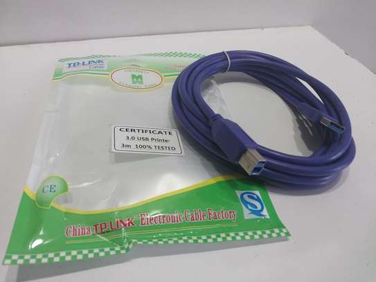 USB 3.0 Cable Blue High Speed 5 Gbps printer cable image 1