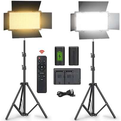 Photography Video Lighting Kit, LED Studio Streaming Lights image 1