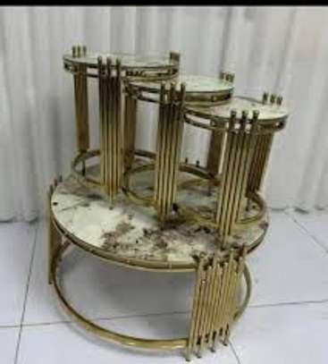 4-Piece Marble Top Nesting Coffee Table Set image 8