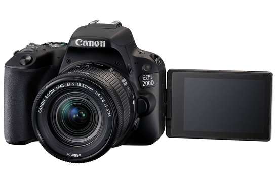 Canon EOS 200D with EF-S 18-55mm f/4-5.6 is STM Lens Digital SLR Cameras (Black) image 1