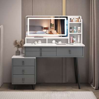 Modern Dressing Table with Storage Cabinet image 1