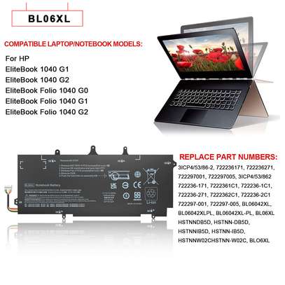 HP BL06XL Laptop Battery for EliteBook Folio 1040 G0 G1 G2 image 1