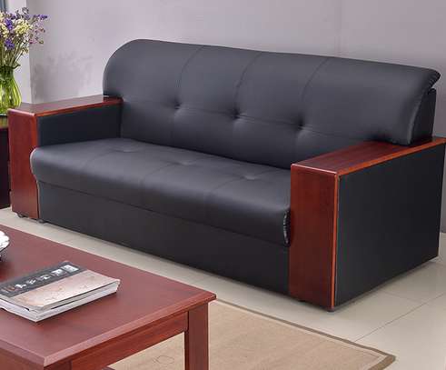 Office Sofa; High-End Leather Executive Sofa image 5