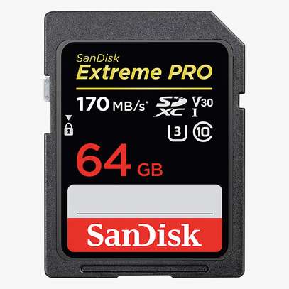 Sandisk Extreme PRO 64GB SDXC UHS-1 Card – 170MB/s U3 A2 V30 – SDSQXXY-064G-GN4IN image 1