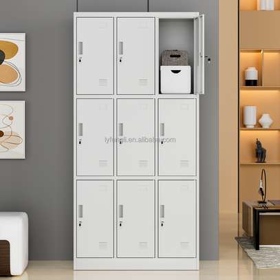 Office Cabinet; Stacked 9-Compartment Office Locker image 1