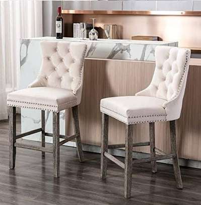 Wooden high bar stools/cocktail chairs(pairs( image 3