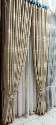 BEIGE CURTAINS WHITE WALLS image 1