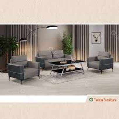 5 Seater Modern Imported Leather Executive Office Sofas image 2