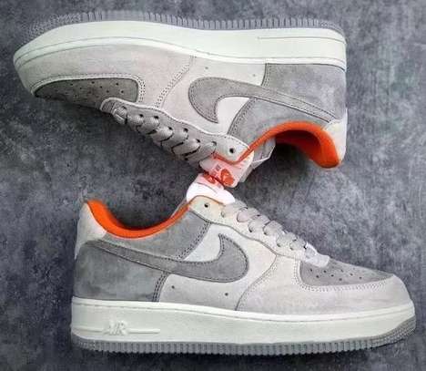 Nike Air force 1 Low White Pale Grey Orange Sneaker image 1