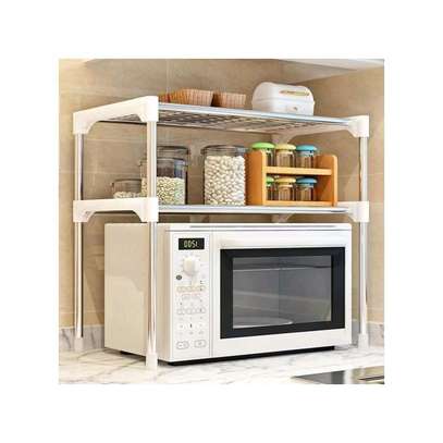 Adjustable Microwave Organizer / Stand-Quite Elegant image 1