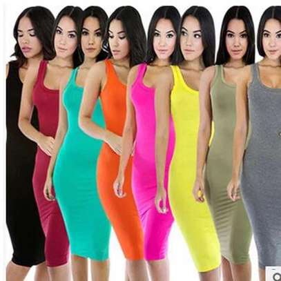 Short colored vest dresses image 1
