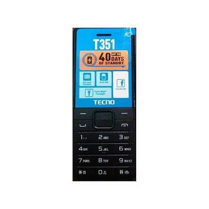 Tecno T351 Dual Sim Camera - Torch Light - FM Radio Loud Speaker- 1900mAh - Black image 1