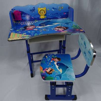 Kids Furniture; Colorful Adjustable Kids Desk Chair Set image 3