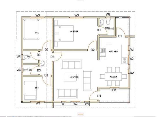 3 bedroom master ensuite house plan image 2