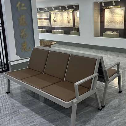 Office Bench: 3 Seater Heavy Padded Bench image 1