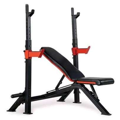 Weight lifting bench press with squat rack image 3
