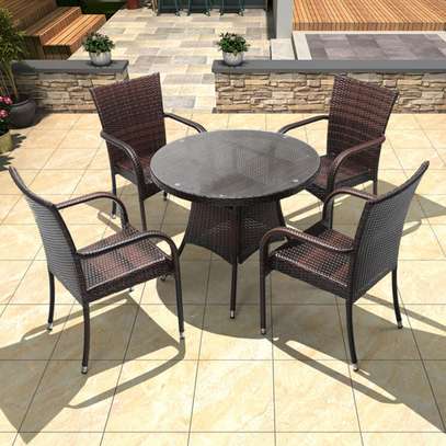 4 Piece Armrest Rattan Outdoor Chairs image 7