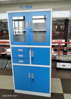 Office Cabinet: Blue Office Storage Cabinet With Safe image 3