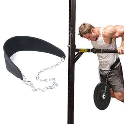 Pull-up Belt Weighted Dip Belt With Chain Double D-Ring image 4