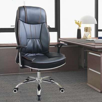 Leather generic orthopedic home office chair image 1