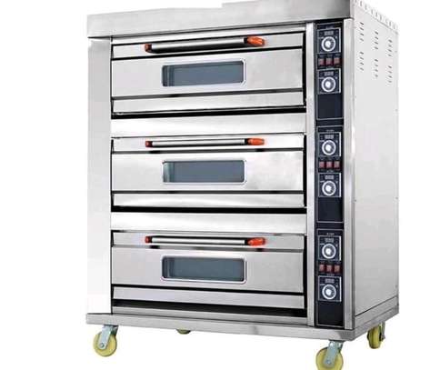Available brand new 3 desk commercial electric oven image 2