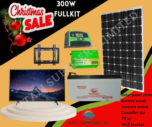 Solarmax 300W Solar Panel Fullkit Plus 32 Inch Tv image 1