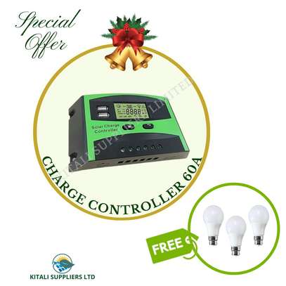 60amps solar Digital controller plus 3pc bulbs image 1