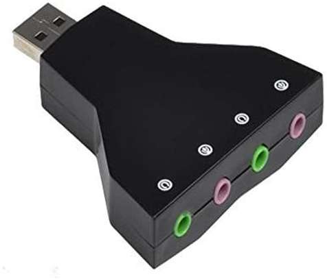 Audio Sound Card Mic Adapter 3.5mm Jack image 2