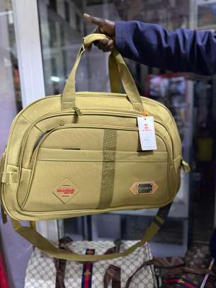 canvas material large multi pockets Travel Duffel Bag image 2