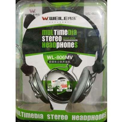 Weile Multimedia Stereo Headphones With Microphone image 1