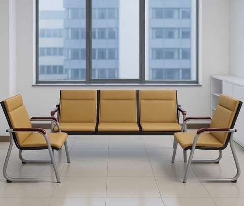 Office Bench: Reception PU Waiting Bench image 1