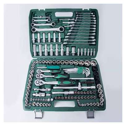 150 PCS Ratchet Wrench Set Car Repair Combination Toolbox image 1
