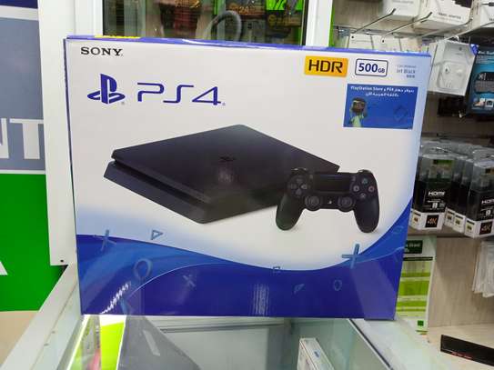 Sony PS4 SLIM 500GB,HDR,DOLBY VISION,1 DUALSHOCK  CONTROLLER image 1