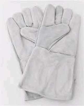 Grey Chrome Leather Gloves image 6