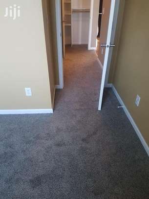 Grey fitted wall to wall carpet image 2