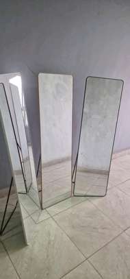 Unbreakable full length mirror with metallic frame image 2