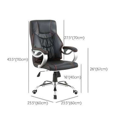 Office Chair: Executive Modern Padded Seat image 4