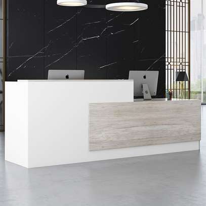 Reception Desk: Ambient Ideal Reception Desk For Offices image 2