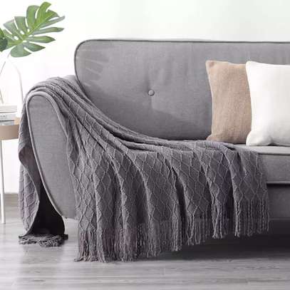 Soft Knitted Throw Blanketswith Tassel image 9