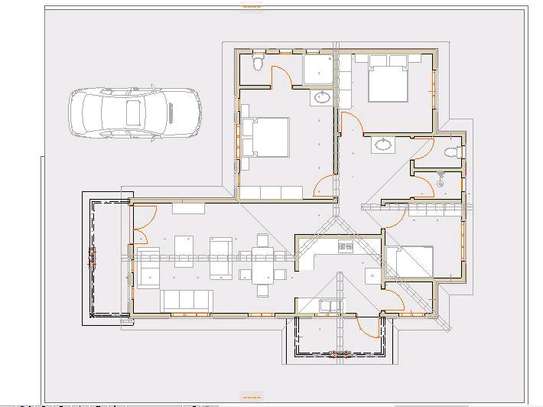 3 bedroom master ensuite plan- gable design image 2