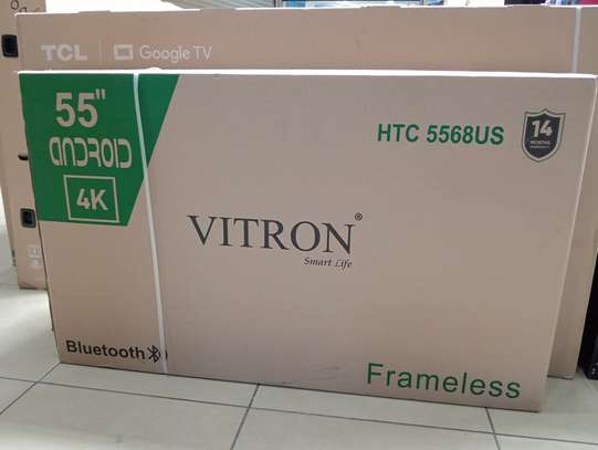Vitron 55 inch smart android frameless UHD 4k tv image 2