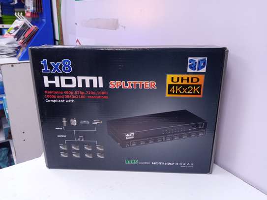 8 Port 1 In 8 Out 1x8 HDMI Splitter Audio Video 1080P Ful HD image 1